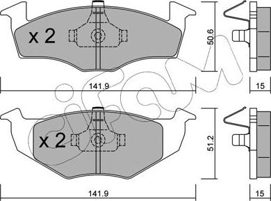 Cifam 822-206-2 - Тормозные колодки, дисковые, комплект autosila-amz.com