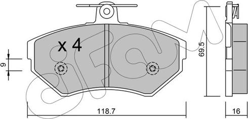 Cifam 822-215-1 - Тормозные колодки, дисковые, комплект autosila-amz.com