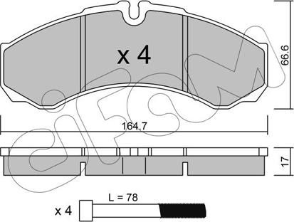 Cifam 822-212-3 - Тормозные колодки, дисковые, комплект autosila-amz.com