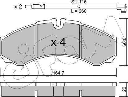 Cifam 822-212-7K - Тормозные колодки, дисковые, комплект autosila-amz.com