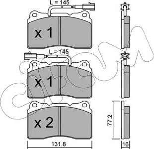 Cifam 822-288-0 - Тормозные колодки, дисковые, комплект autosila-amz.com