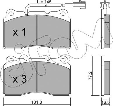 Cifam 822-288-7 - Тормозные колодки, дисковые, комплект autosila-amz.com