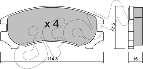 Cifam 822-230-0 - Тормозные колодки, дисковые, комплект autosila-amz.com