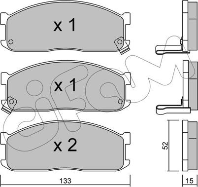 Cifam 822-232-1 - Тормозные колодки, дисковые, комплект autosila-amz.com