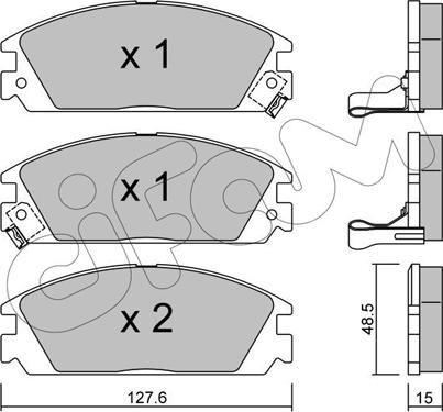 Cifam 822-237-1 - Тормозные колодки, дисковые, комплект autosila-amz.com