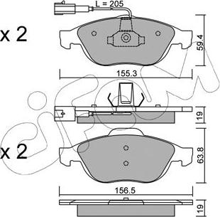 Cifam 822-220-0 - Тормозные колодки, дисковые, комплект autosila-amz.com