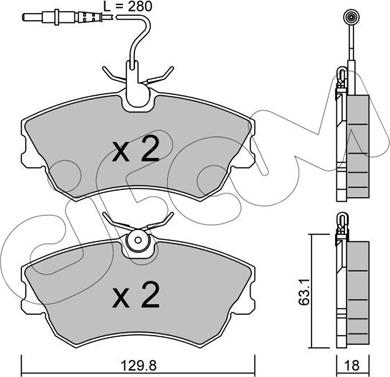 Cifam 822-222-0 - Тормозные колодки, дисковые, комплект autosila-amz.com