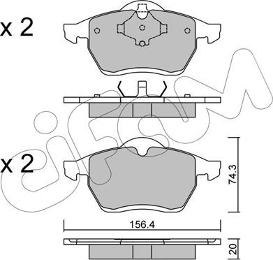 Cifam 822-279-0 - Тормозные колодки, дисковые, комплект autosila-amz.com