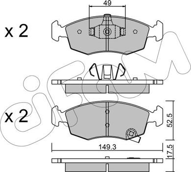 Cifam 822-274-5 - Тормозные колодки, дисковые, комплект autosila-amz.com