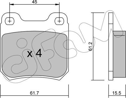 Cifam 822-275-0 - Тормозные колодки, дисковые, комплект autosila-amz.com