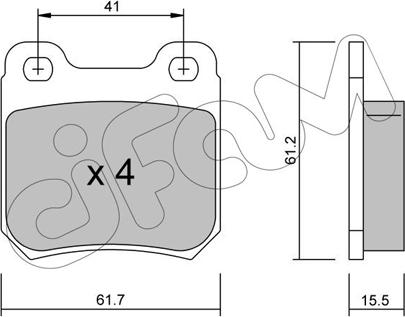 Cifam 822-276-0 - Тормозные колодки, дисковые, комплект autosila-amz.com