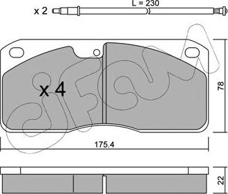 Cifam 822-270-0K - Тормозные колодки, дисковые, комплект autosila-amz.com