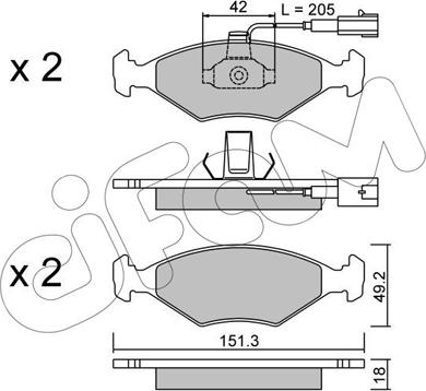 Cifam 822-273-1 - Тормозные колодки, дисковые, комплект autosila-amz.com