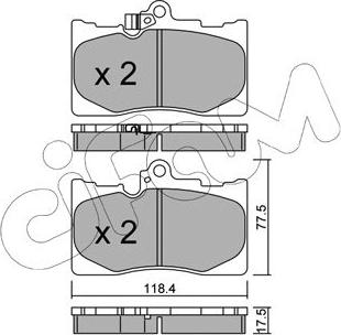 Cifam 822-799-0 - Тормозные колодки, дисковые, комплект autosila-amz.com