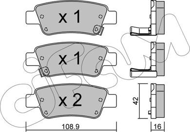 Cifam 822-790-0 - Тормозные колодки, дисковые, комплект autosila-amz.com