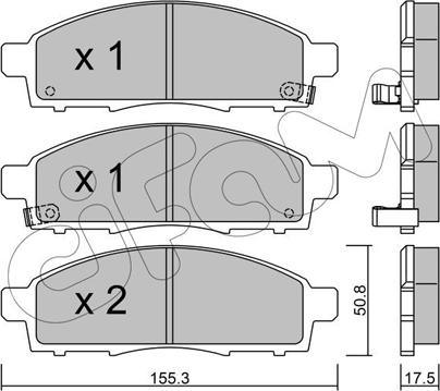 Cifam 822-791-1 - Тормозные колодки, дисковые, комплект autosila-amz.com