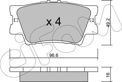 Cifam 822-749-0 - Тормозные колодки, дисковые, комплект autosila-amz.com