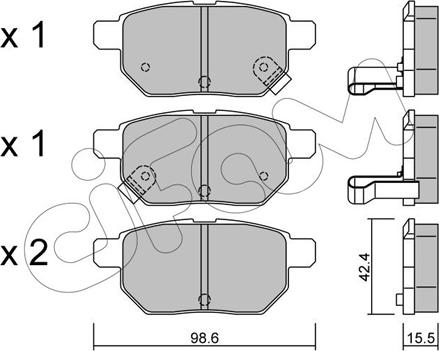 Cifam 822-746-0 - Тормозные колодки, дисковые, комплект autosila-amz.com