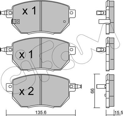 Cifam 822-741-0 - Тормозные колодки, дисковые, комплект autosila-amz.com