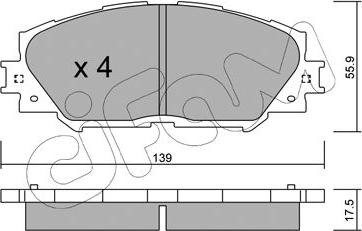 Cifam 822-747-0 - Тормозные колодки, дисковые, комплект autosila-amz.com