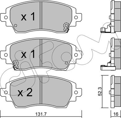 Cifam 822-750-0 - Тормозные колодки, дисковые, комплект autosila-amz.com