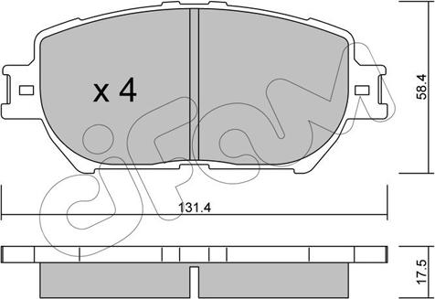 Cifam 822-751-0 - Тормозные колодки, дисковые, комплект autosila-amz.com