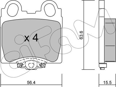 Cifam 822-758-0 - Тормозные колодки, дисковые, комплект autosila-amz.com