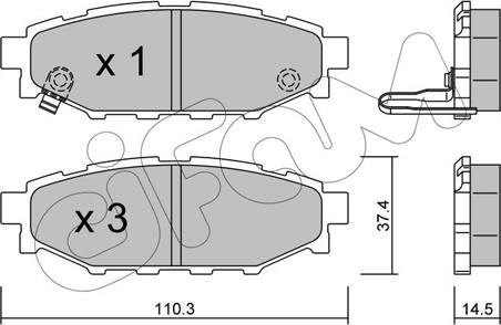 Cifam 822-764-0 - Тормозные колодки, дисковые, комплект autosila-amz.com