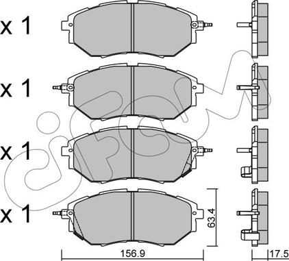 Cifam 822-763-0 - Тормозные колодки, дисковые, комплект autosila-amz.com