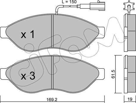 Cifam 822-708-0 - Тормозные колодки, дисковые, комплект autosila-amz.com