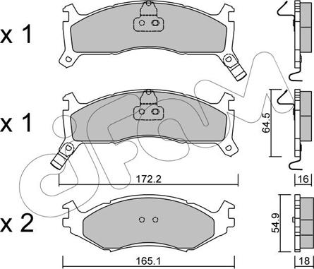 Cifam 822-714-0 - Тормозные колодки, дисковые, комплект autosila-amz.com