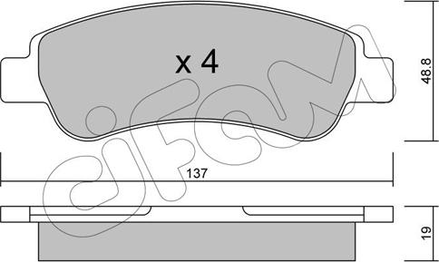 Cifam 822-710-0 - Тормозные колодки, дисковые, комплект autosila-amz.com