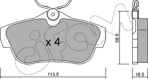 Cifam 822-712-0 - Тормозные колодки, дисковые, комплект autosila-amz.com