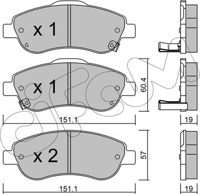 Cifam 822-789-0 - Тормозные колодки, дисковые, комплект autosila-amz.com