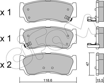 Cifam 822-788-0 - Тормозные колодки, дисковые, комплект autosila-amz.com