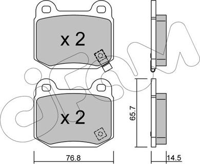 Cifam 822-739-0 - Тормозные колодки, дисковые, комплект autosila-amz.com