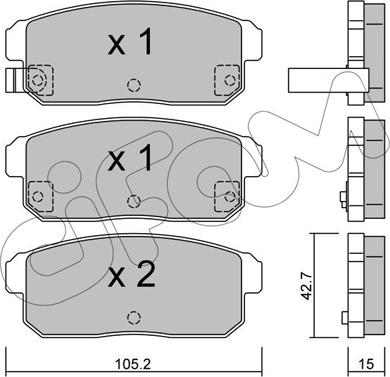 Cifam 822-733-0 - Тормозные колодки, дисковые, комплект autosila-amz.com