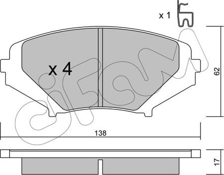 Cifam 822-732-0 - Тормозные колодки, дисковые, комплект autosila-amz.com