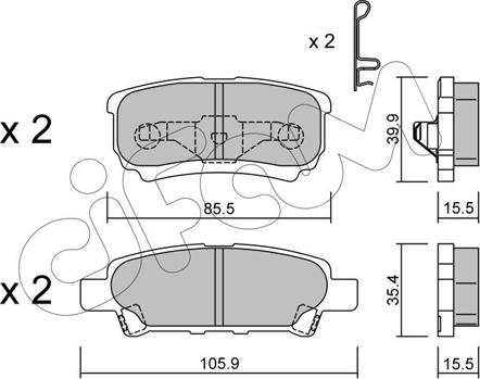 Cifam 822-737-0 - Тормозные колодки, дисковые, комплект autosila-amz.com