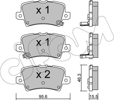 Cifam 822-729-0 - Тормозные колодки, дисковые, комплект autosila-amz.com