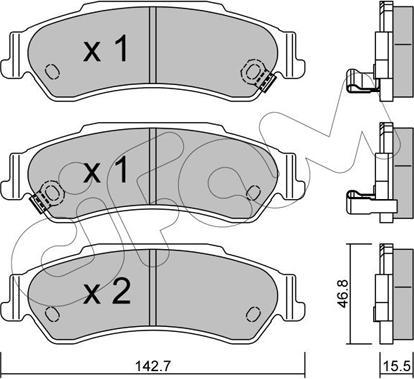 Cifam 822-722-0 - Тормозные колодки, дисковые, комплект autosila-amz.com