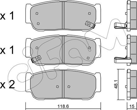 Cifam 822-727-0 - Тормозные колодки, дисковые, комплект autosila-amz.com