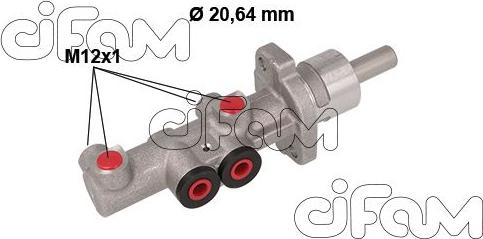 Cifam 202-881 - Главный тормозной цилиндр autosila-amz.com