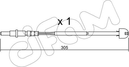 Cifam SU.098 - Сигнализатор, износ тормозных колодок autosila-amz.com