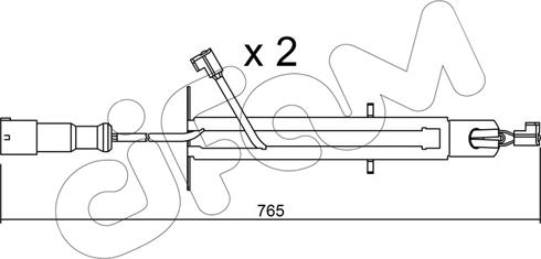 Cifam SU.293K - Сигнализатор, износ тормозных колодок autosila-amz.com