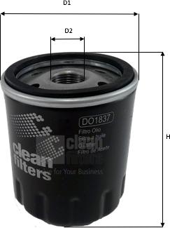 Clean Filters DO1837 - Масляный фильтр autosila-amz.com