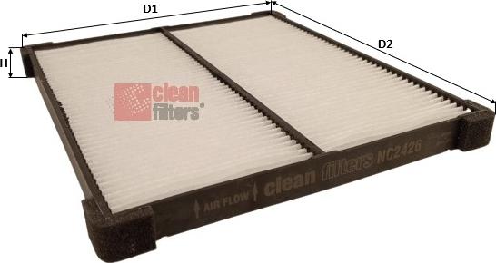 Clean Filters NC2426 - Фильтр воздуха в салоне autosila-amz.com