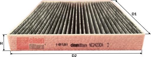 Clean Filters NC2423CA - Фильтр воздуха в салоне autosila-amz.com