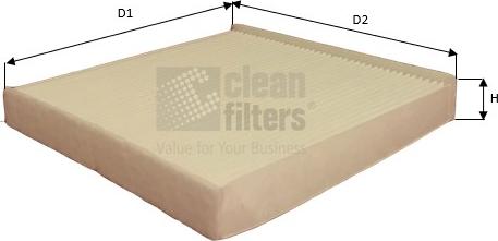 Clean Filters NC2422 - Фильтр воздуха в салоне autosila-amz.com