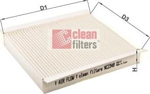 Clean Filters NC2348 - Фильтр воздуха в салоне autosila-amz.com